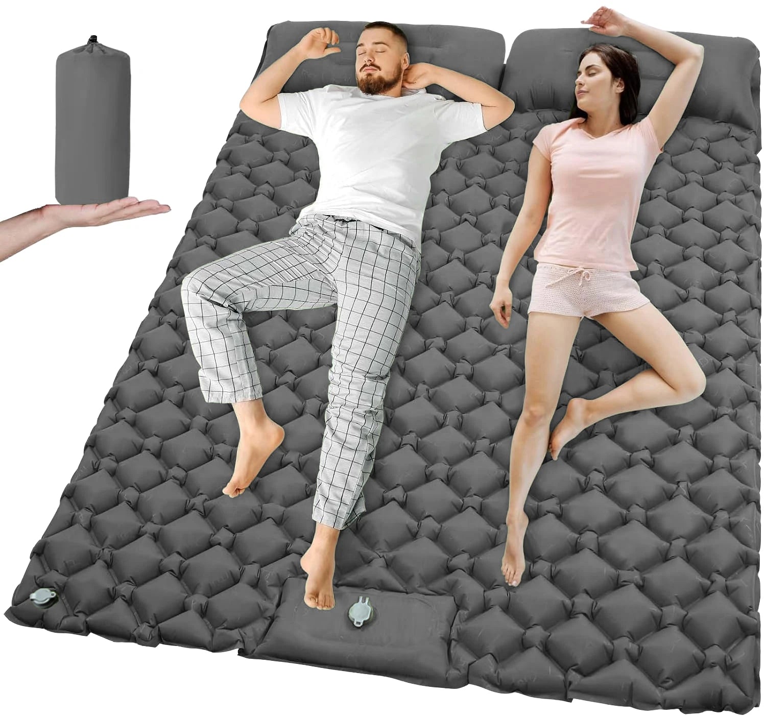 Matelas de camping gonflable double personnes