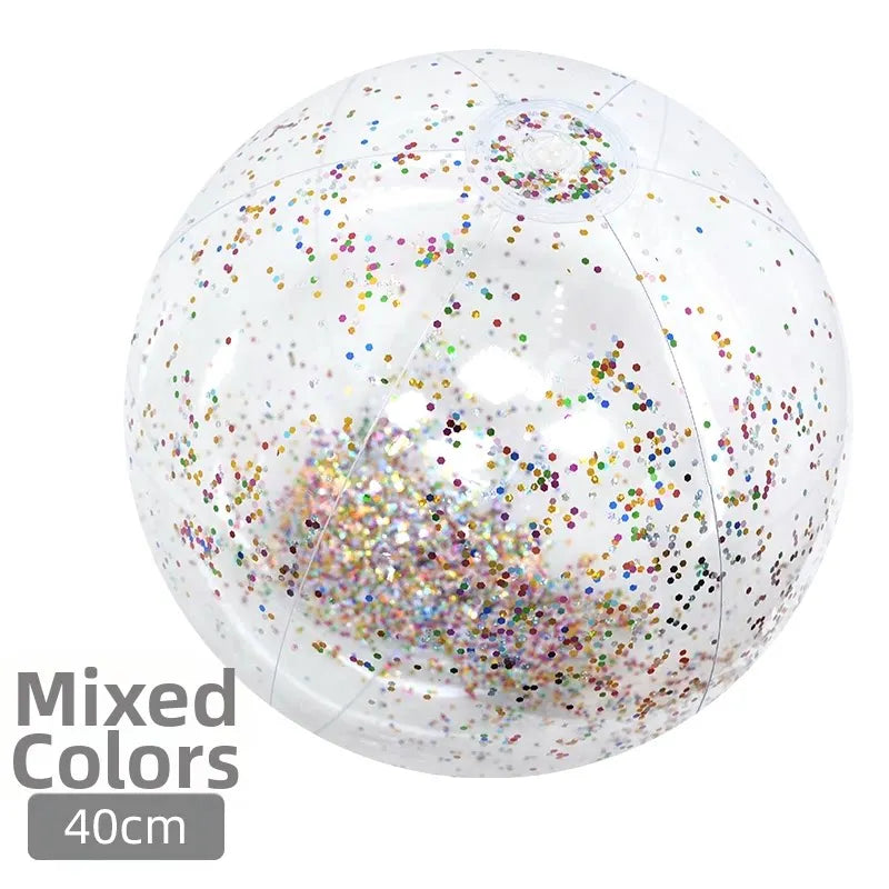 Ballon gonflable plage paillettes Modèle 3 lumière soleil