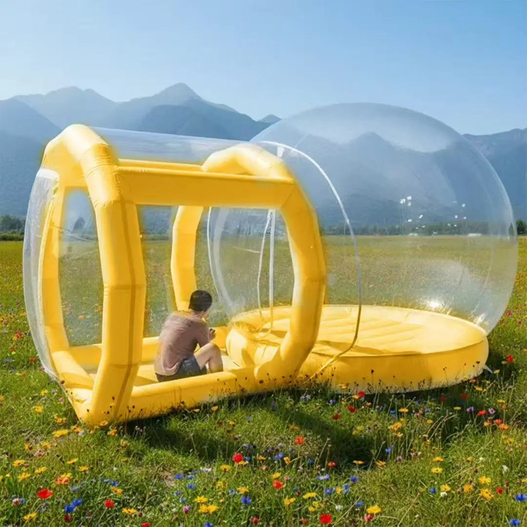 Château gonflable PVC 100% avec zone de saut et trampoline