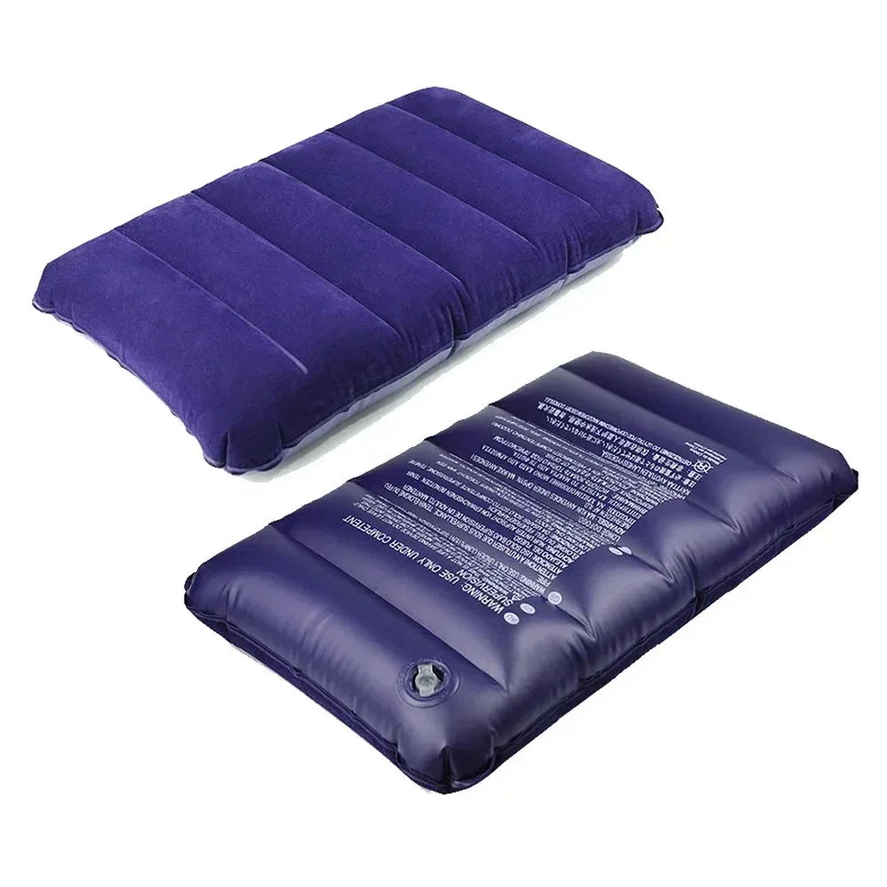 Oreiller gonflable bleu pour le camping
