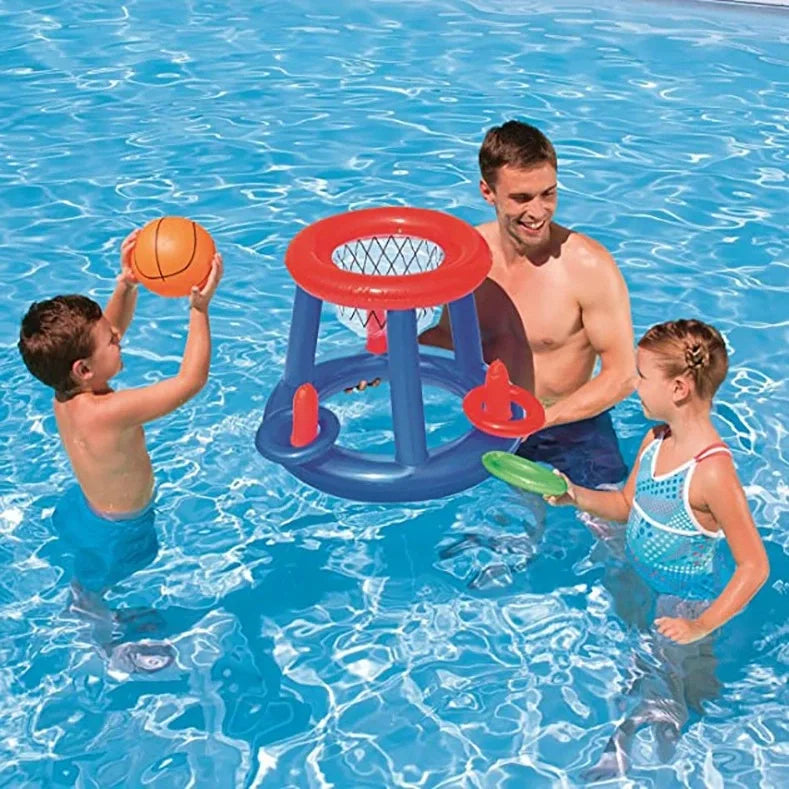 Panier de basket gonflable orange PVC jeu extérieur