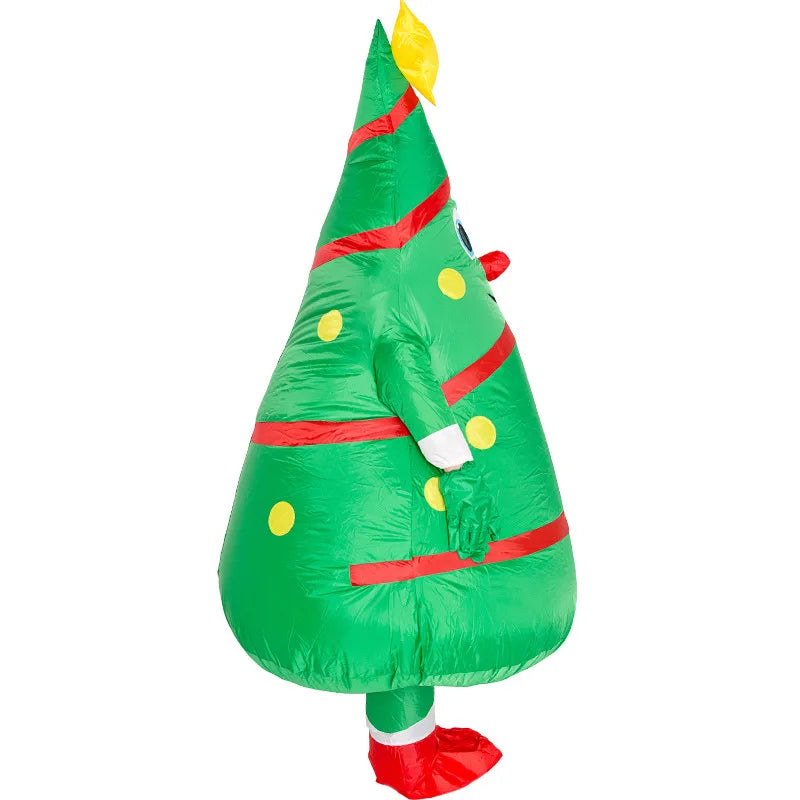 Costume gonflable arbre de Noël vert avec étoile