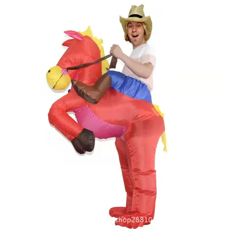 Adulte en costume gonflable cheval cowboy 150-190 cm