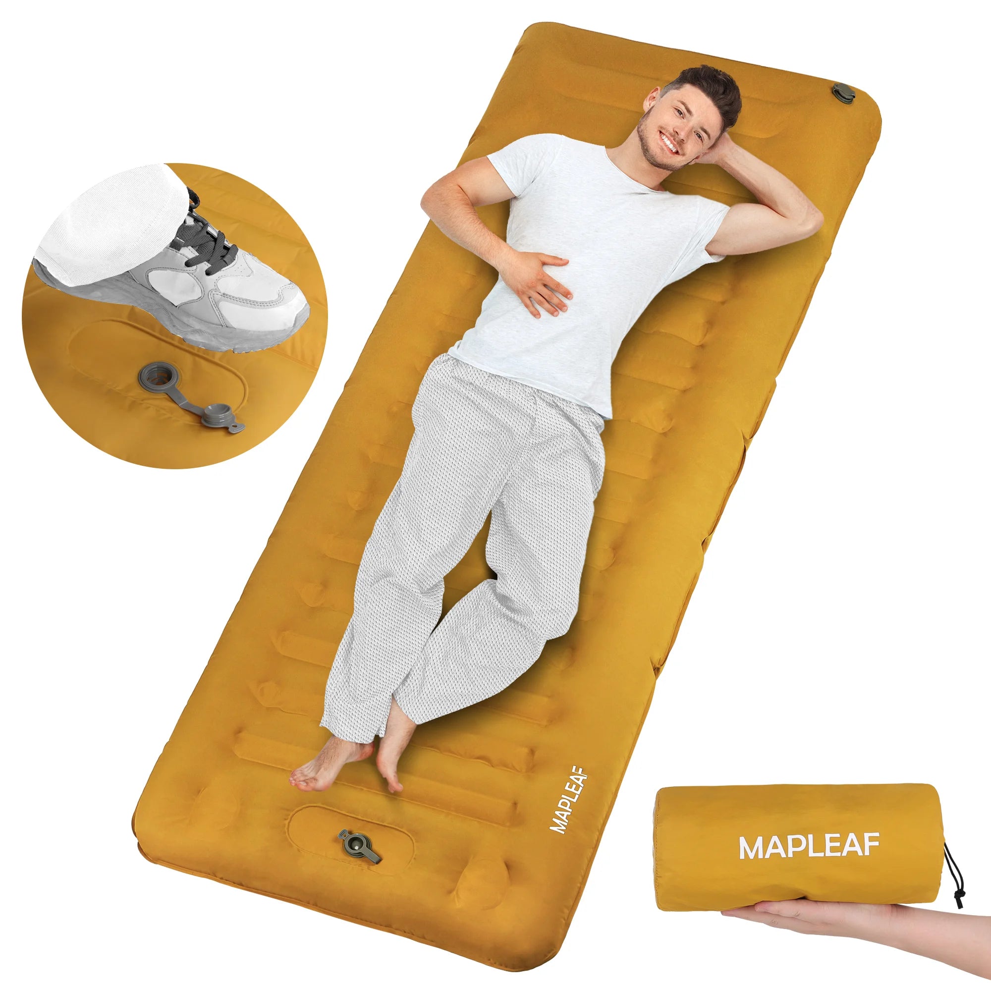 Détail cellules d'air du matelas gonflable