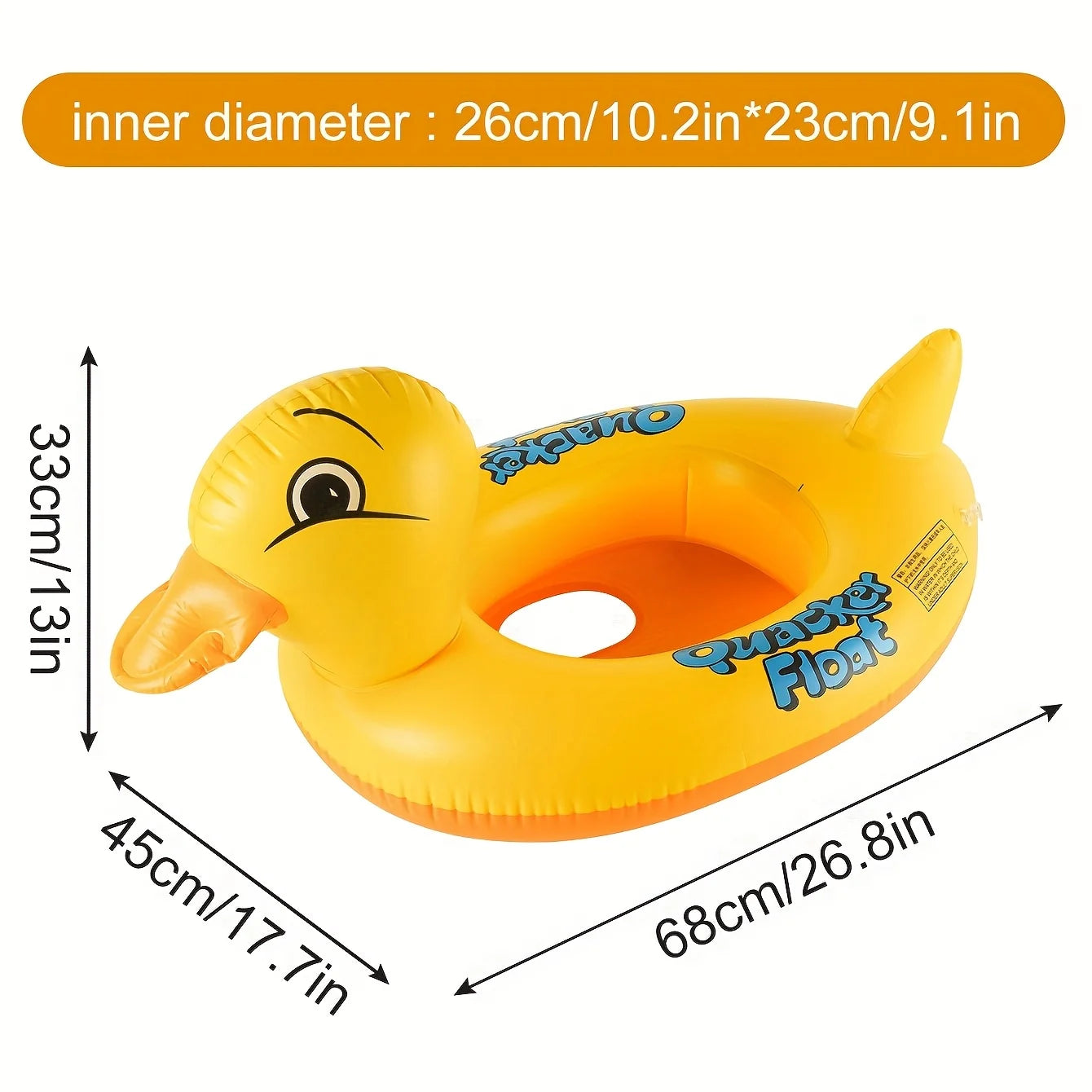 Bouée canard gonflable rangée pliée compacte