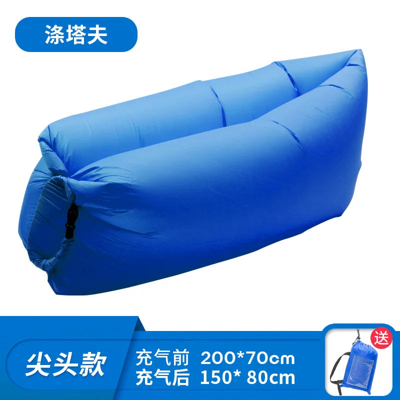 Canapé Gonflable Pliable Imperméable Voyage - vue en situation extérieure