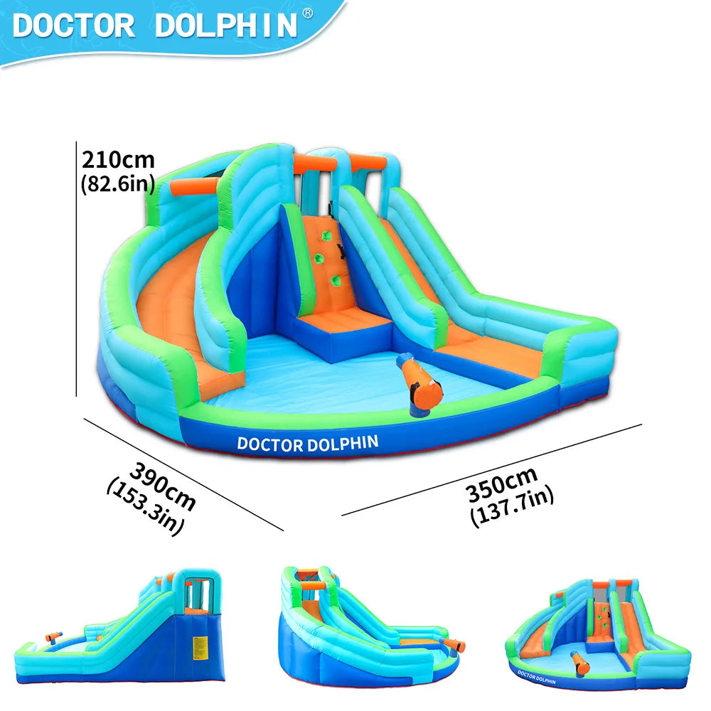 Toboggan Aquatique Gonflable Dauphin Château