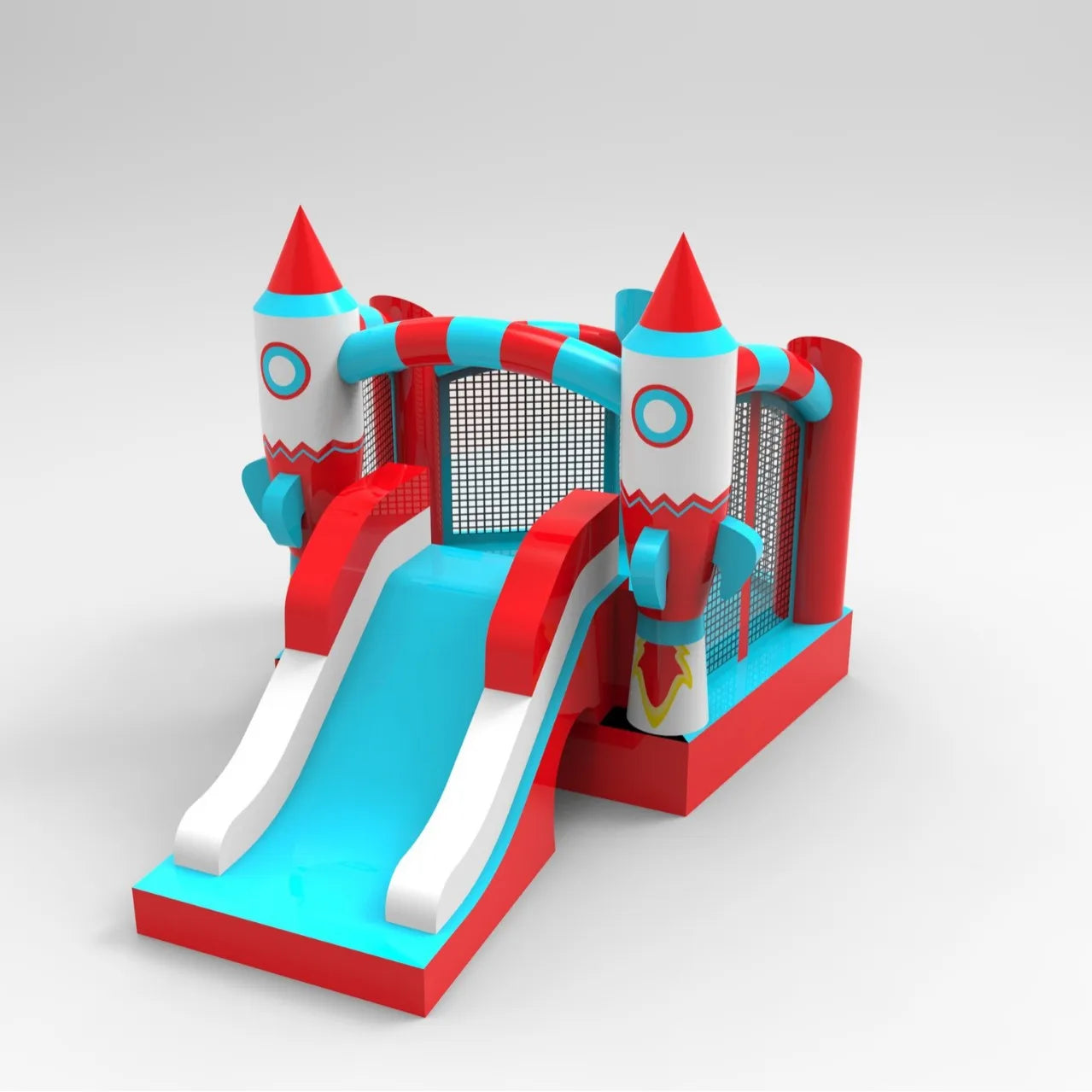 Château gonflable toboggan trampoline enfants anniversaire