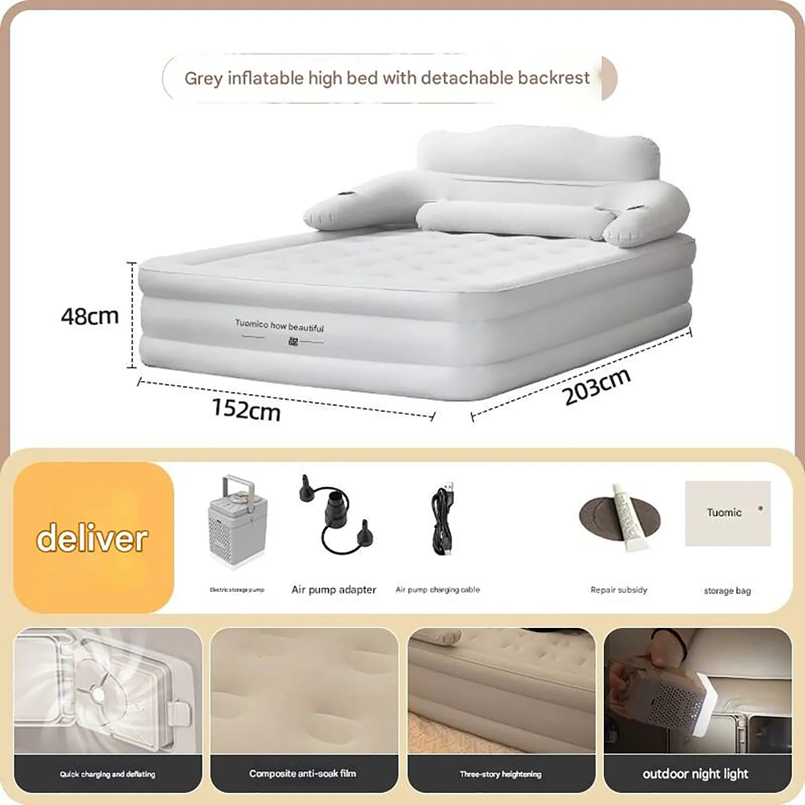 Matelas de camping gonflable utilisé lors d'un séjour en extérieur