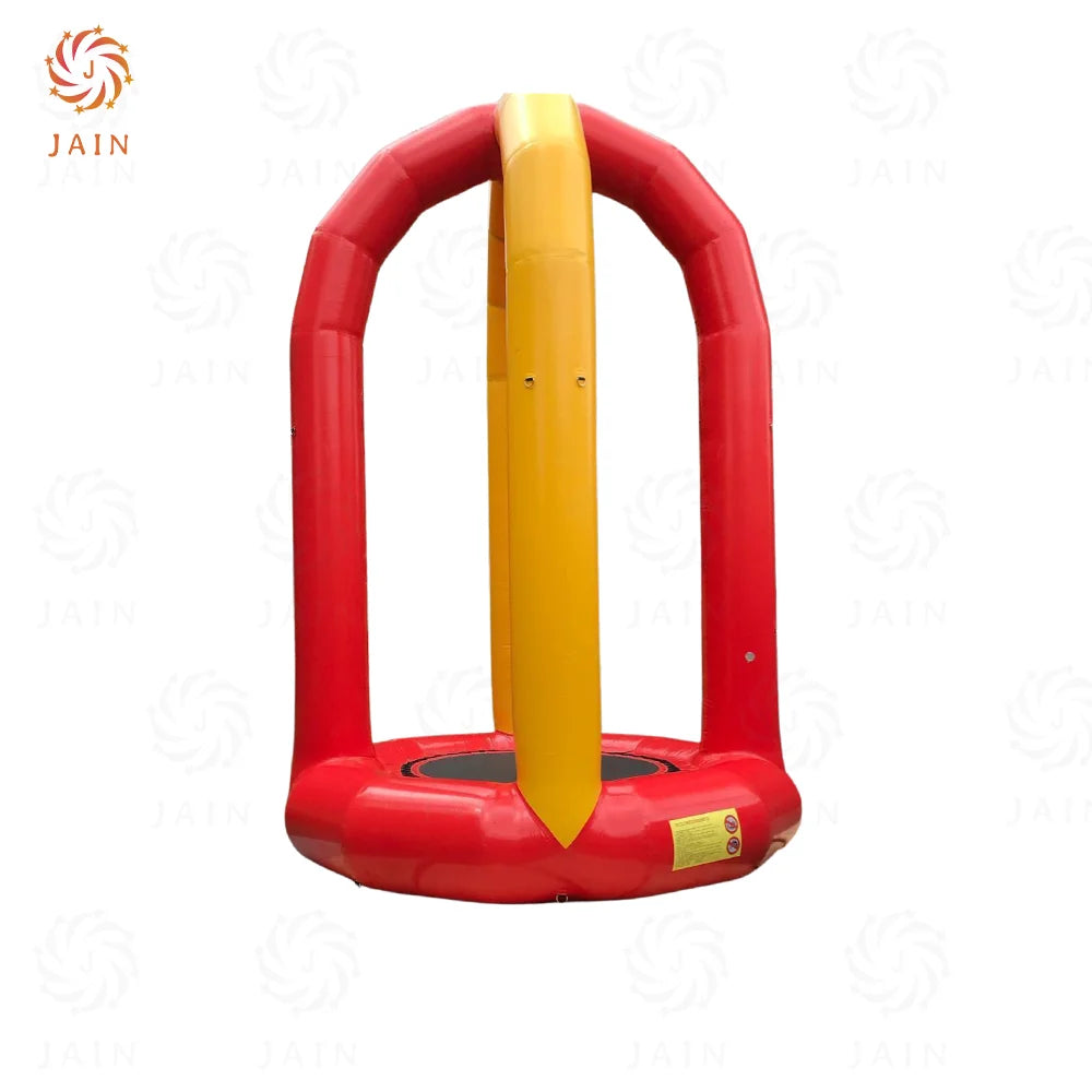 Trampoline gonflable rouge jaune