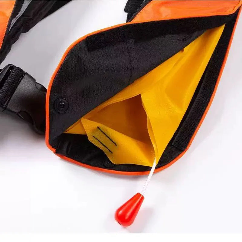 Accessoire Gonflable Gilet Pêche Kayak - gros plan sur le matériau