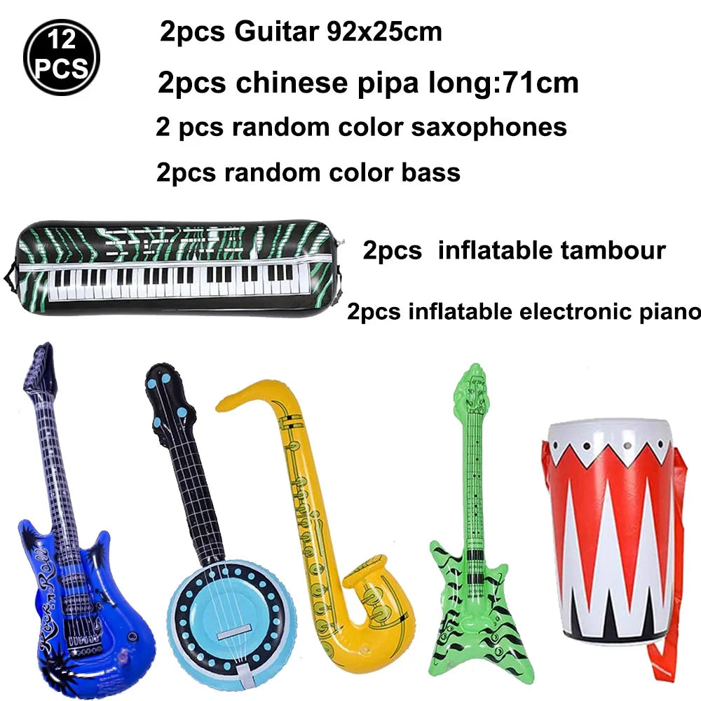 Assortiment de ballons instruments de musique gonflables
