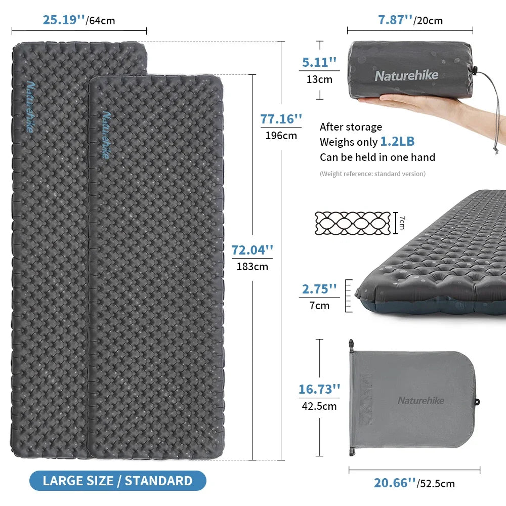 Détail nylon TPU du matelas gonflable