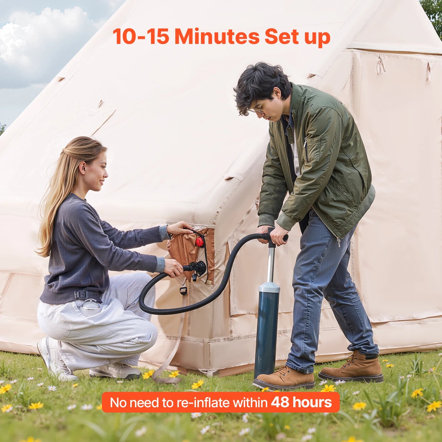 Cric pour poêle de la tente gonflable de camping