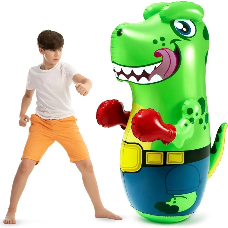 Accessoire gonflable sac de frappe dinosaure T-Rex vert