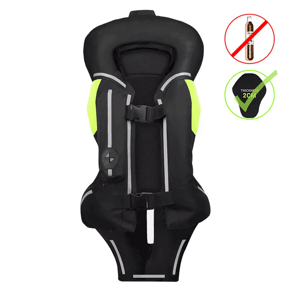 Détail des sangles du gilet airbag moto