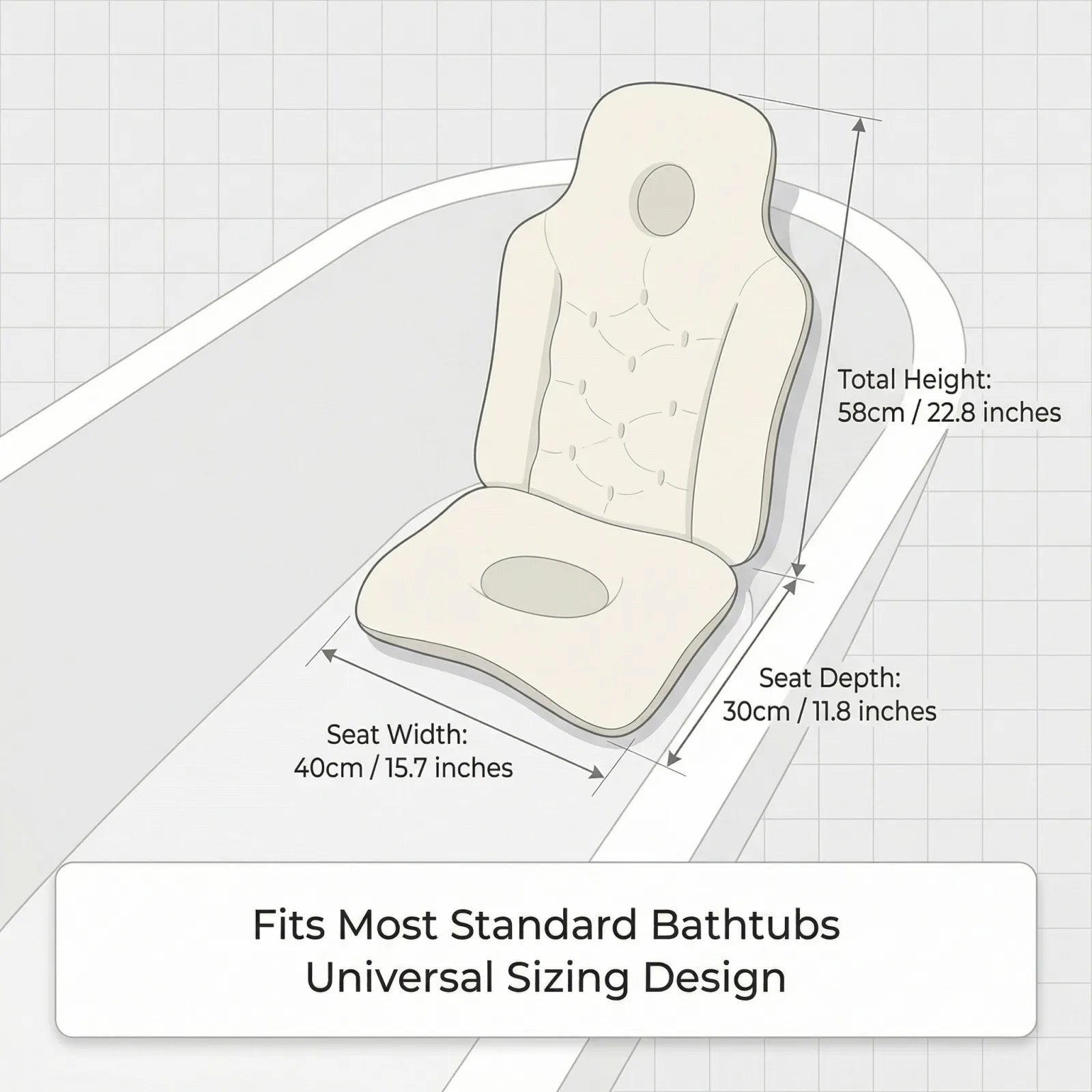 Femme utilisant coussin de bain ergonomique spa à domicile