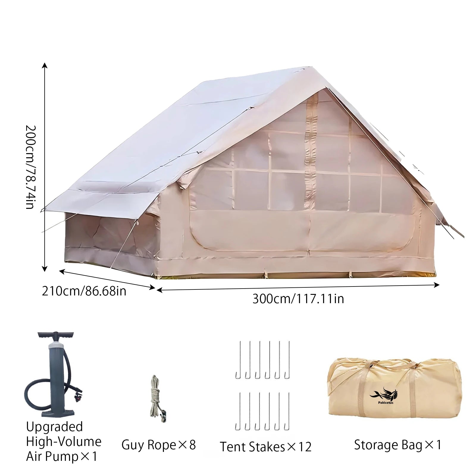 Fenêtre de toit de la tente gonflable familiale luxe
