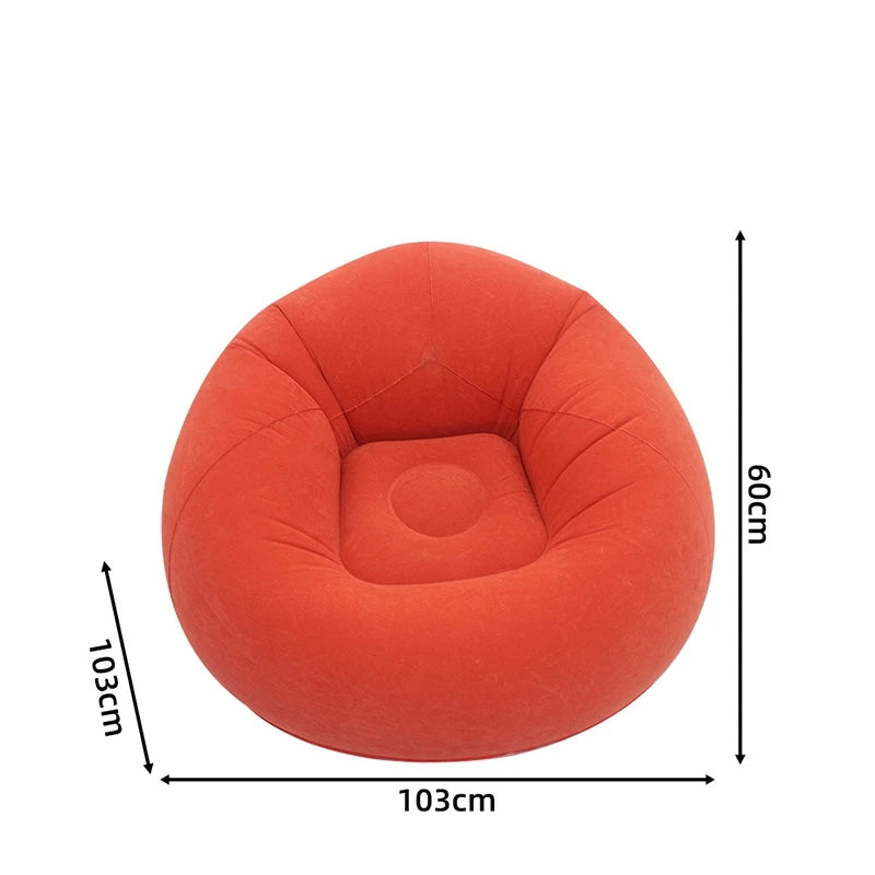 Pouf canapé gonflable rouge rose pour le salon