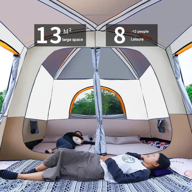 Chambre 1 de la tente gonflable camping 8 personnes