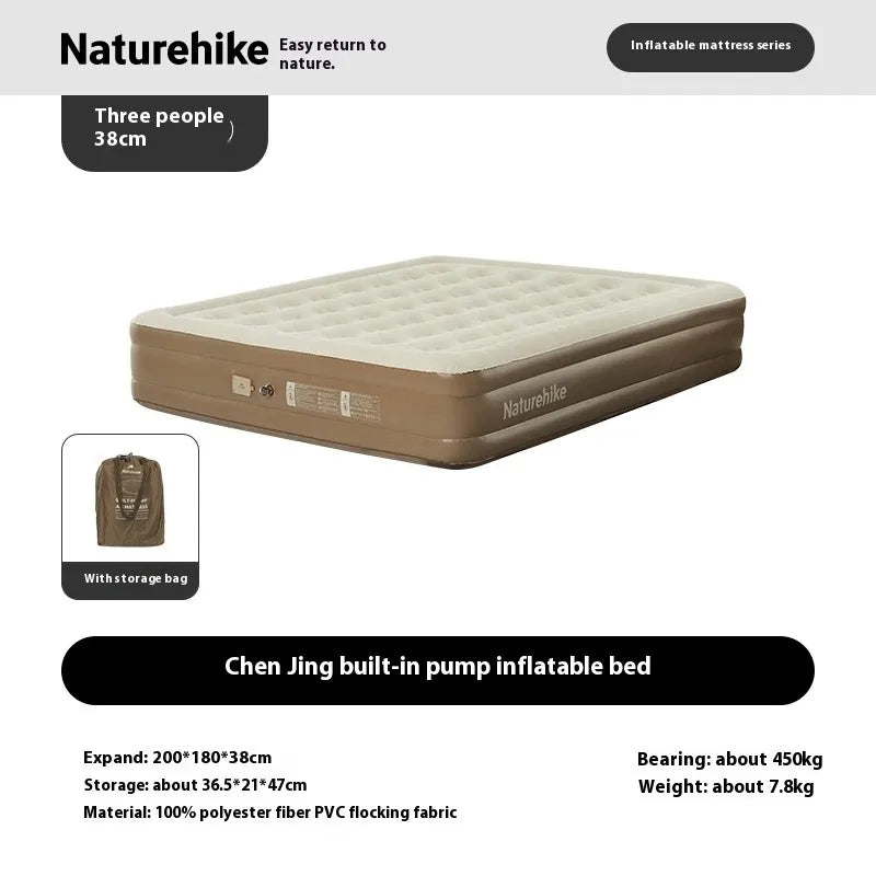 Installation du matelas de camping gonflable sous tente