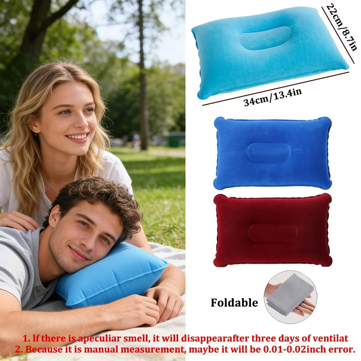 Détail du soutien cervical de l'oreiller gonflable