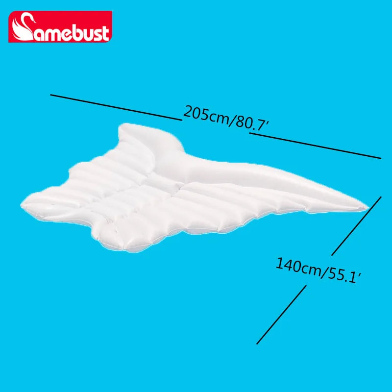 Flotteur ailes gonflables blanc fête aquatique