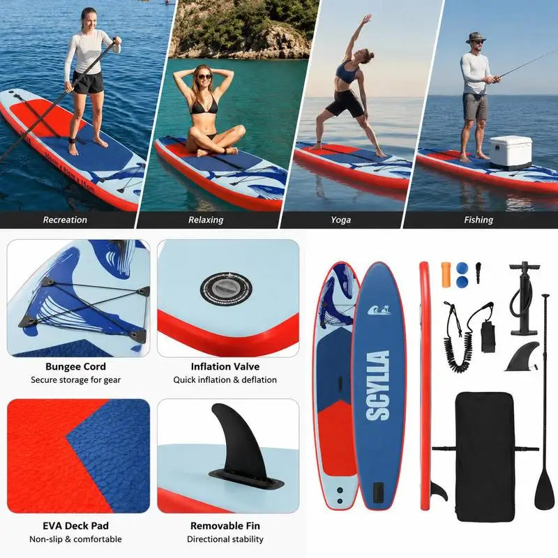 Paddle gonflable replié dans son sac de transport