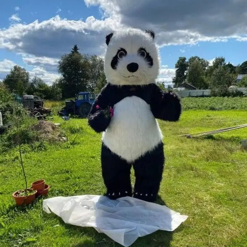 Costume gonflable mascotte ours en peluche vert