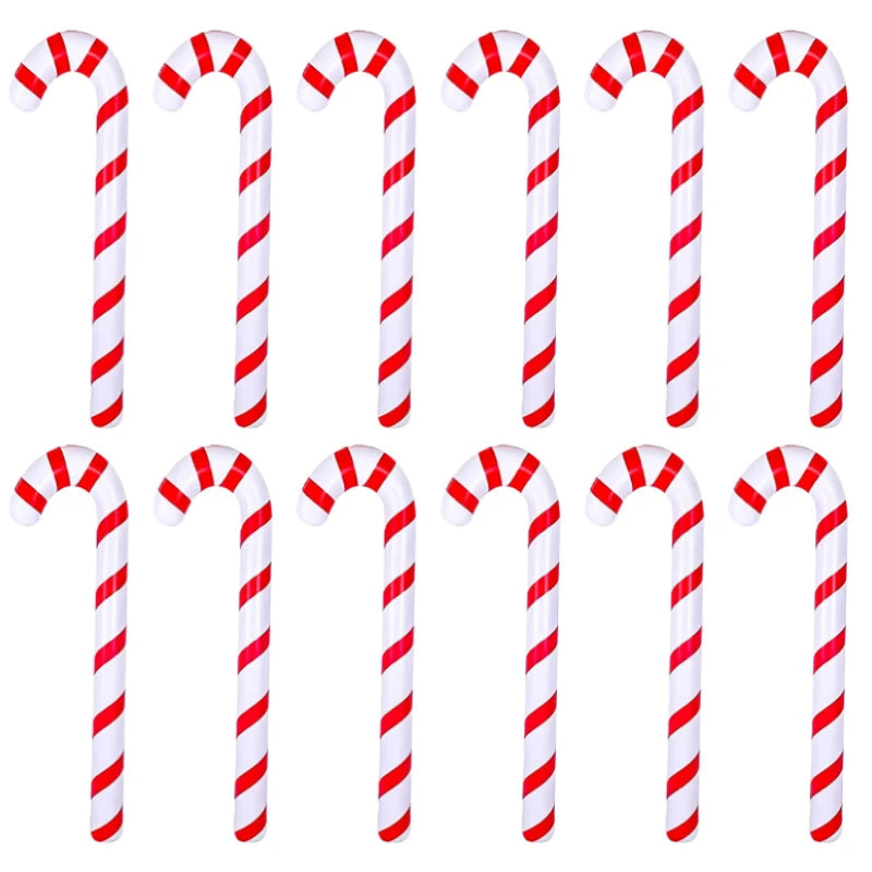 Ballons sucettes gonflables Noël 120 cm allée de maison