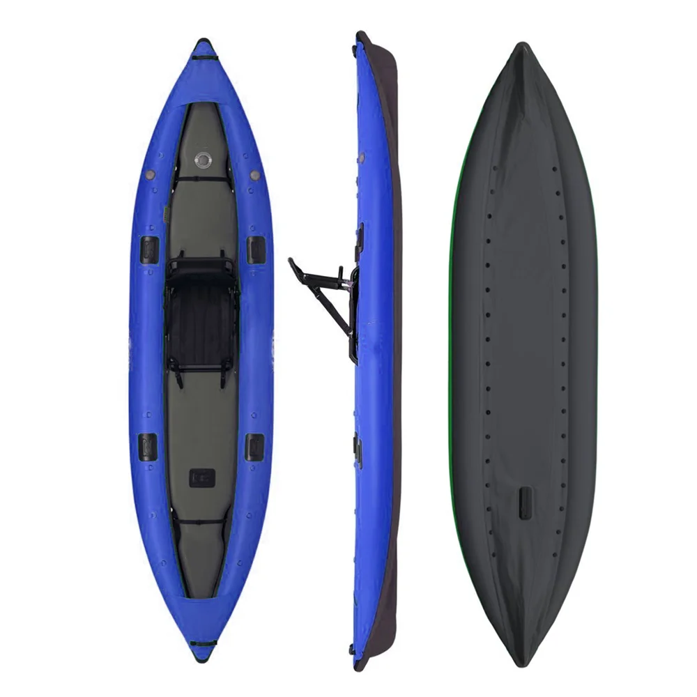 Kayak gonflable pêche 3 places vue d'ensemble