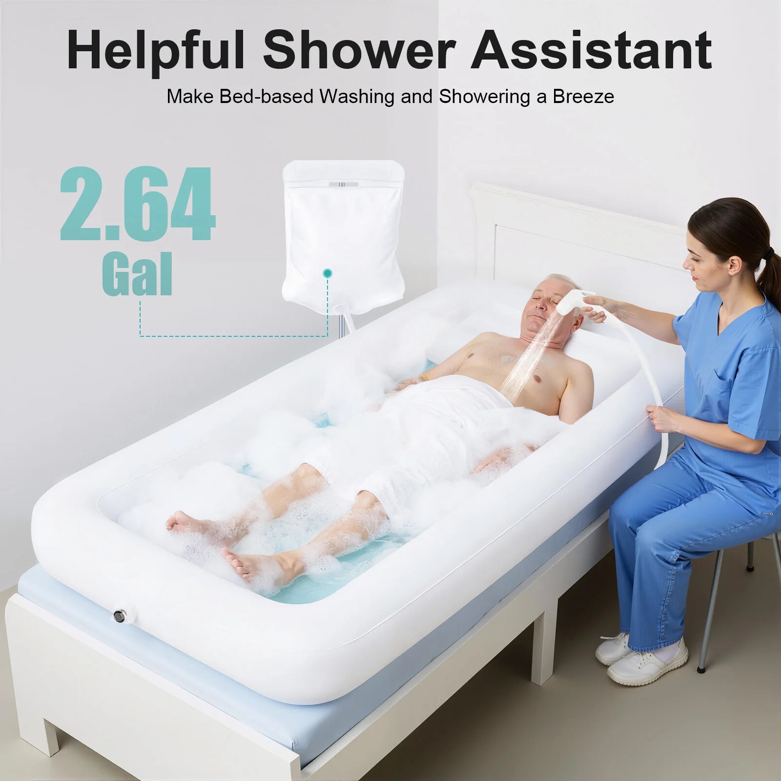 Baignoire gonflable électrique avec oreiller gonflable