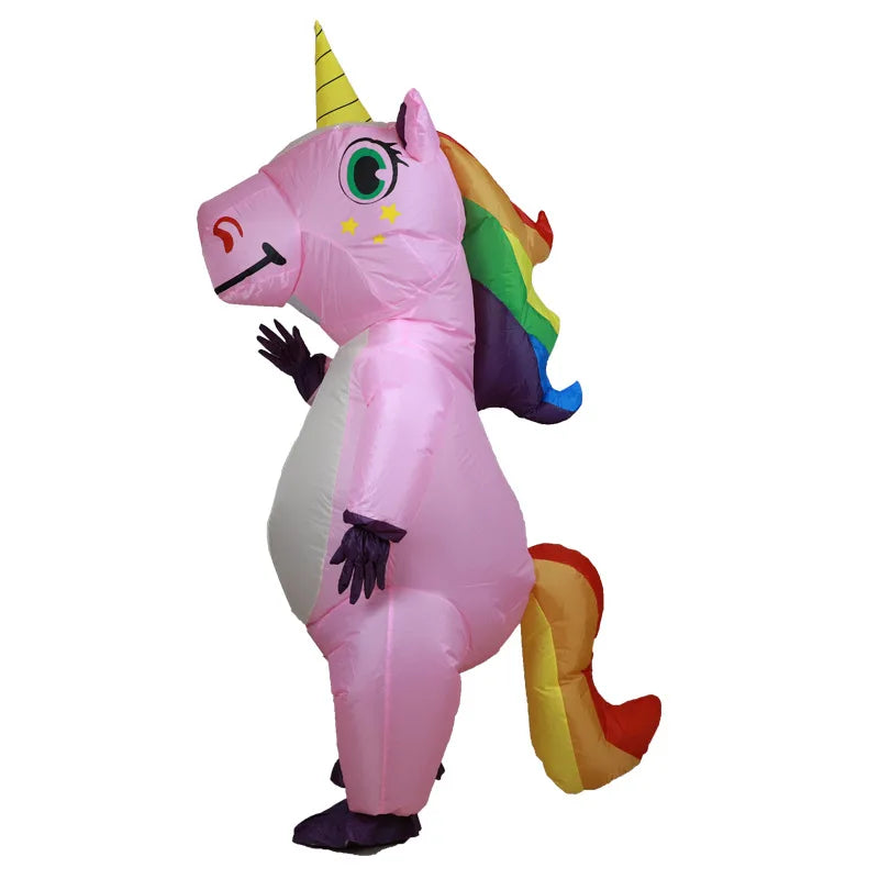 Déguisement gonflable licorne bleue adulte 150-190 cm