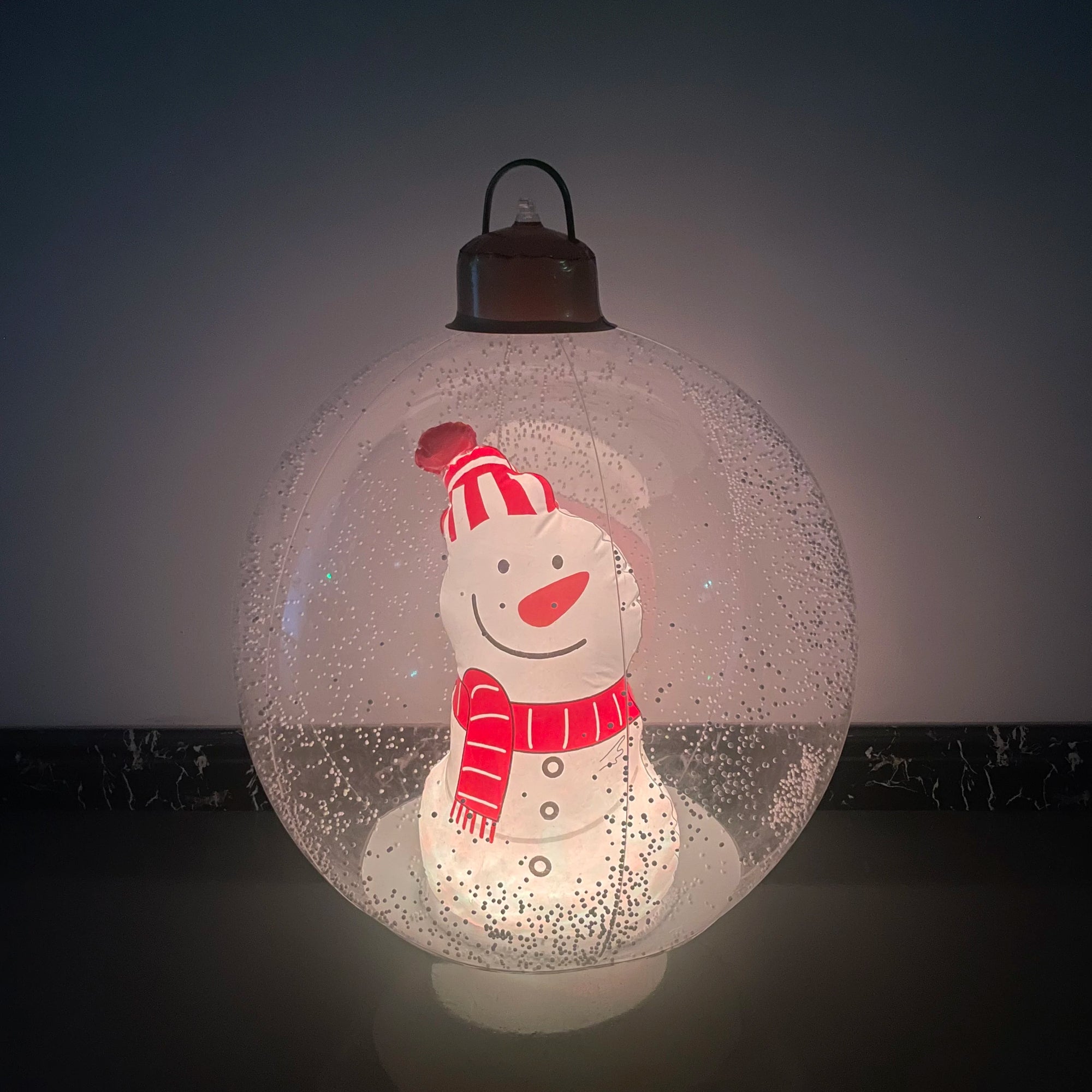 Boule neige gonflable Noël PVC durable extérieur