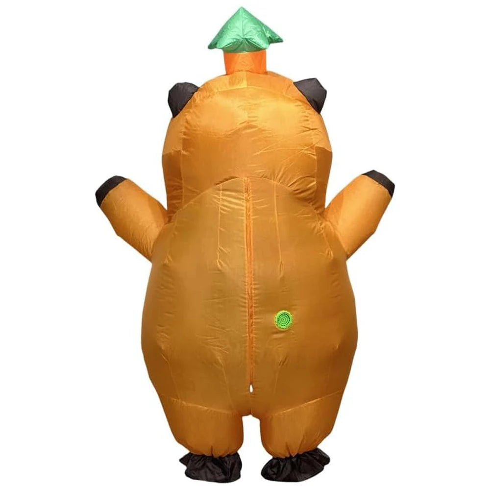 Costume gonflable capybara en animation festive