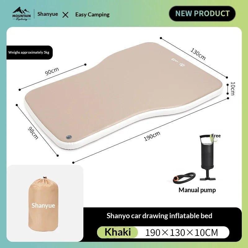 Dimensions du matelas gonflable de voiture 170 x 128 cm