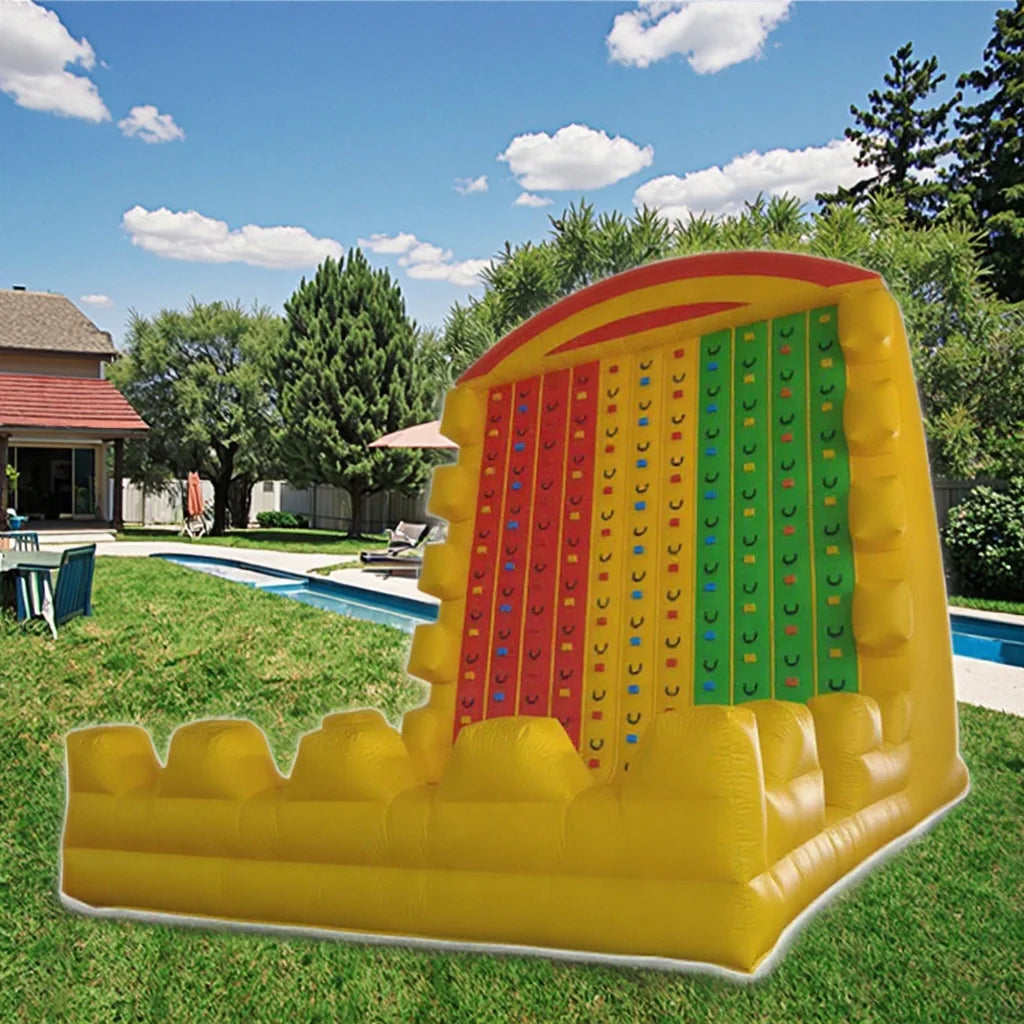 Détail de la structure combo escalade trampoline