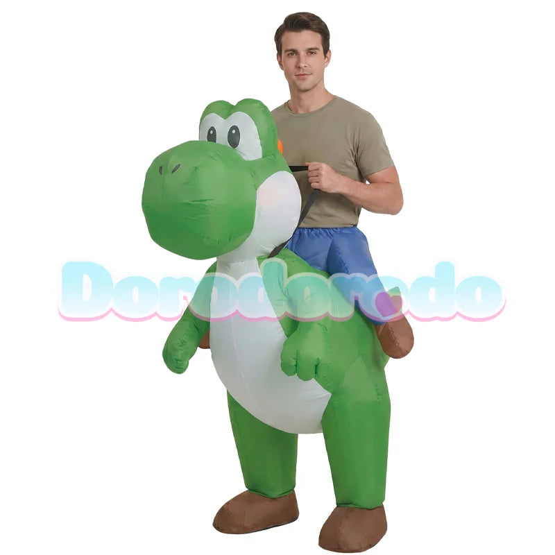 Costume gonflable dinosaure Yoshi taille adulte unisexe