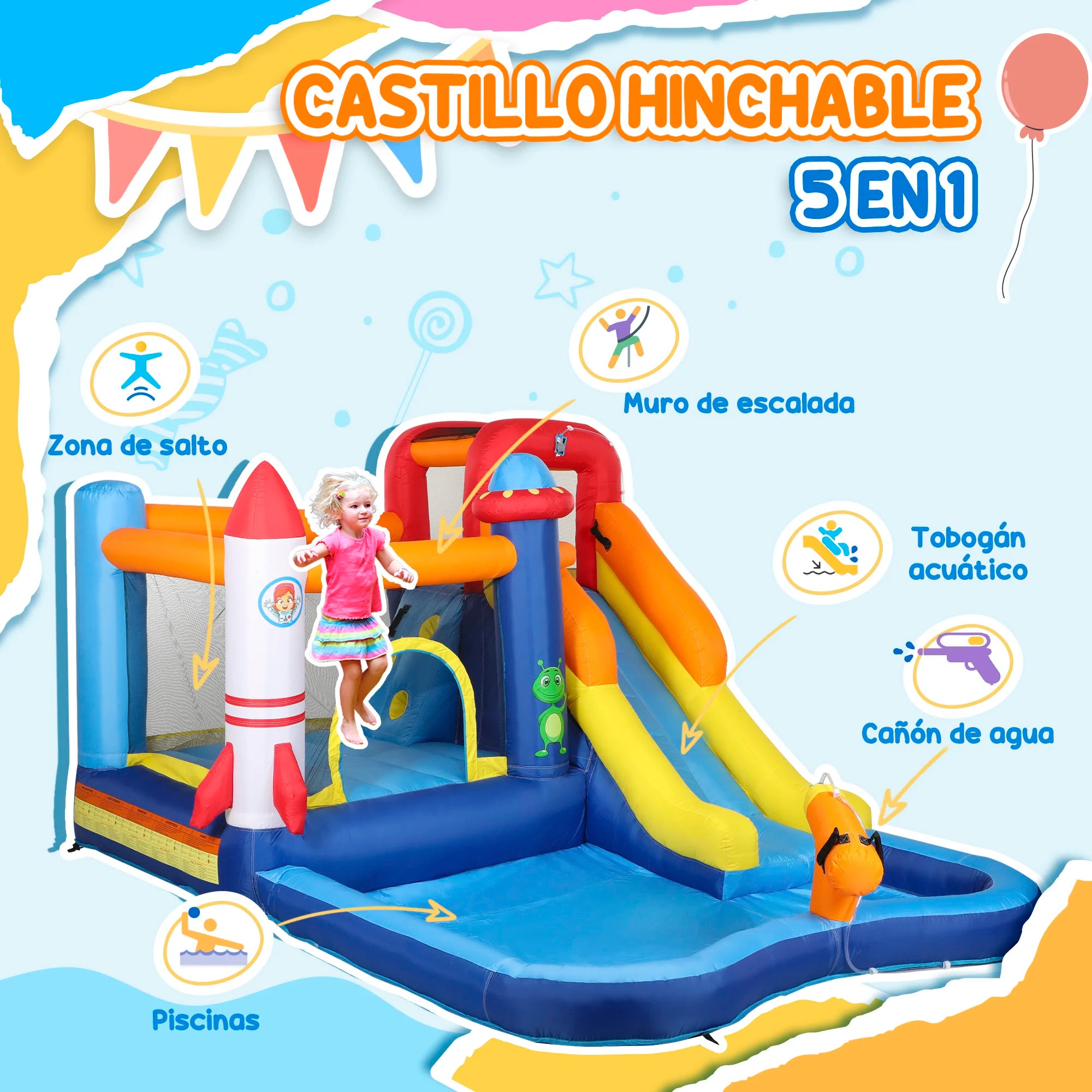 Mur d'escalade du château gonflable pour enfants
