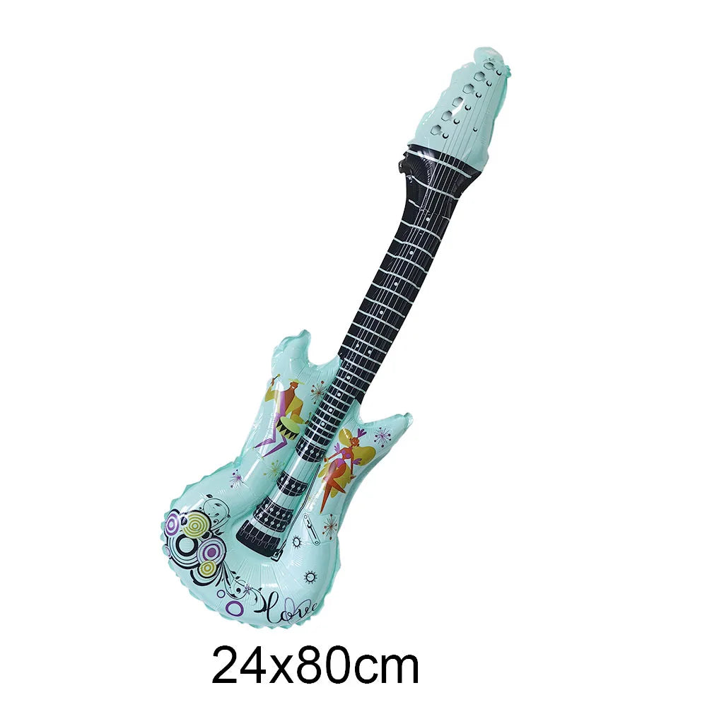 Guitare PVC gonflable suspendue pour anniversaire rock