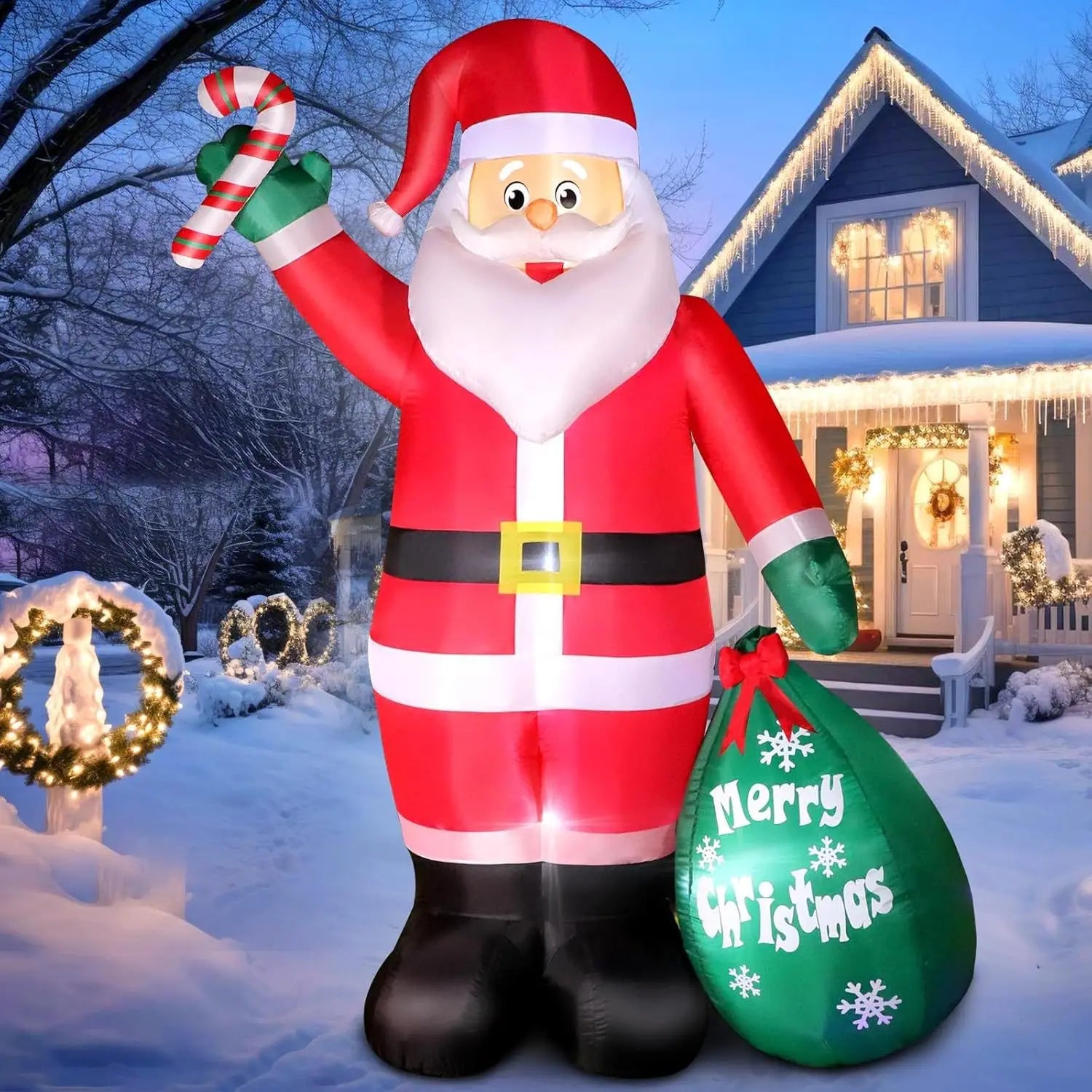 Figurine Noël gonflable 2,1 m avec éclairage intérieur