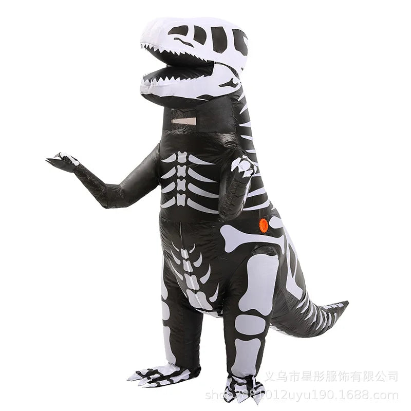 Costume gonflable squelette dinosaure pour enfant