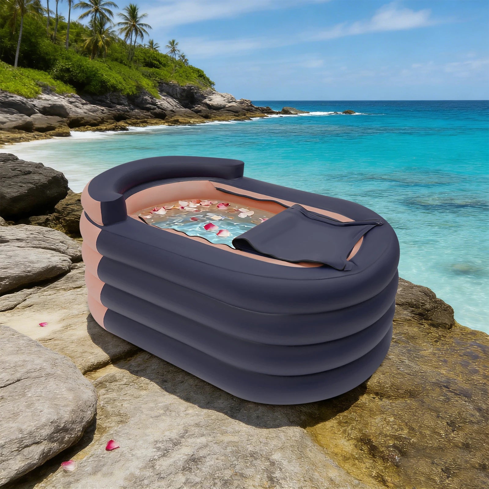Baignoire gonflable électrique sans fil installée