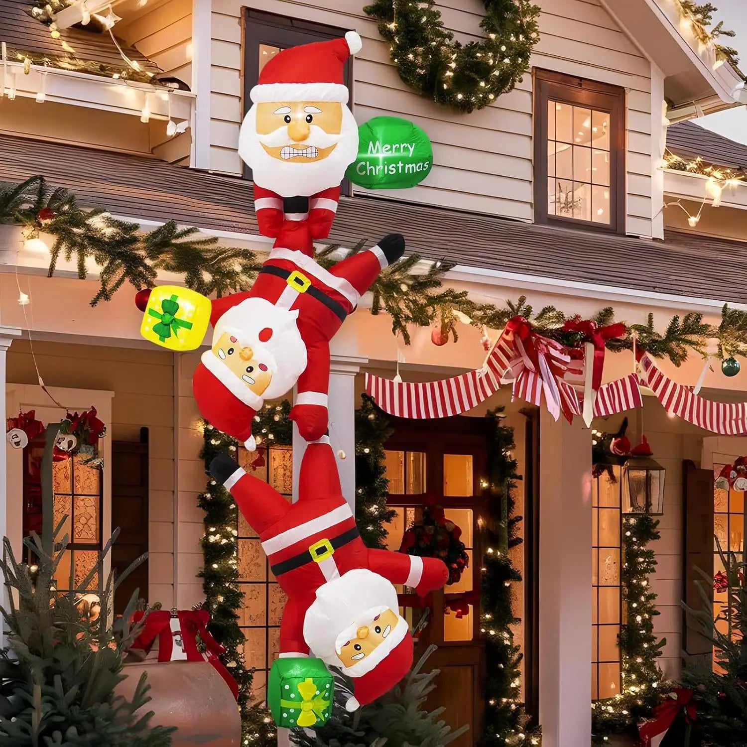 Déco gonflable Noël 2,4m, compatible prise UK et US