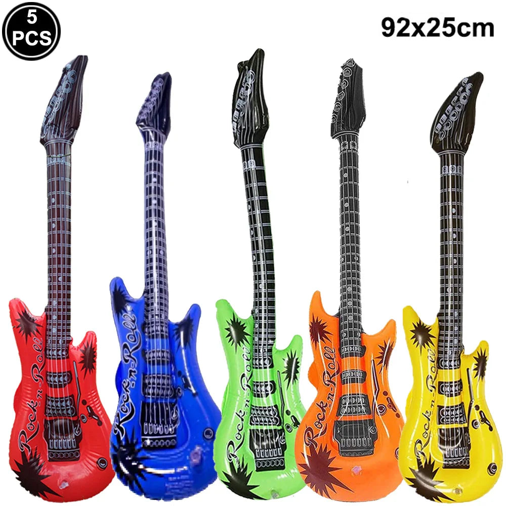 Décoration complète instruments gonflables rock star