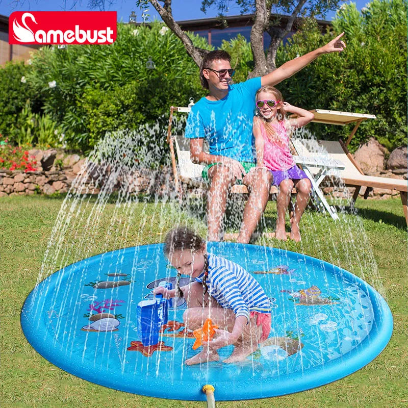 Tapis à eau gonflable arroseur enfants jardin 170 cm