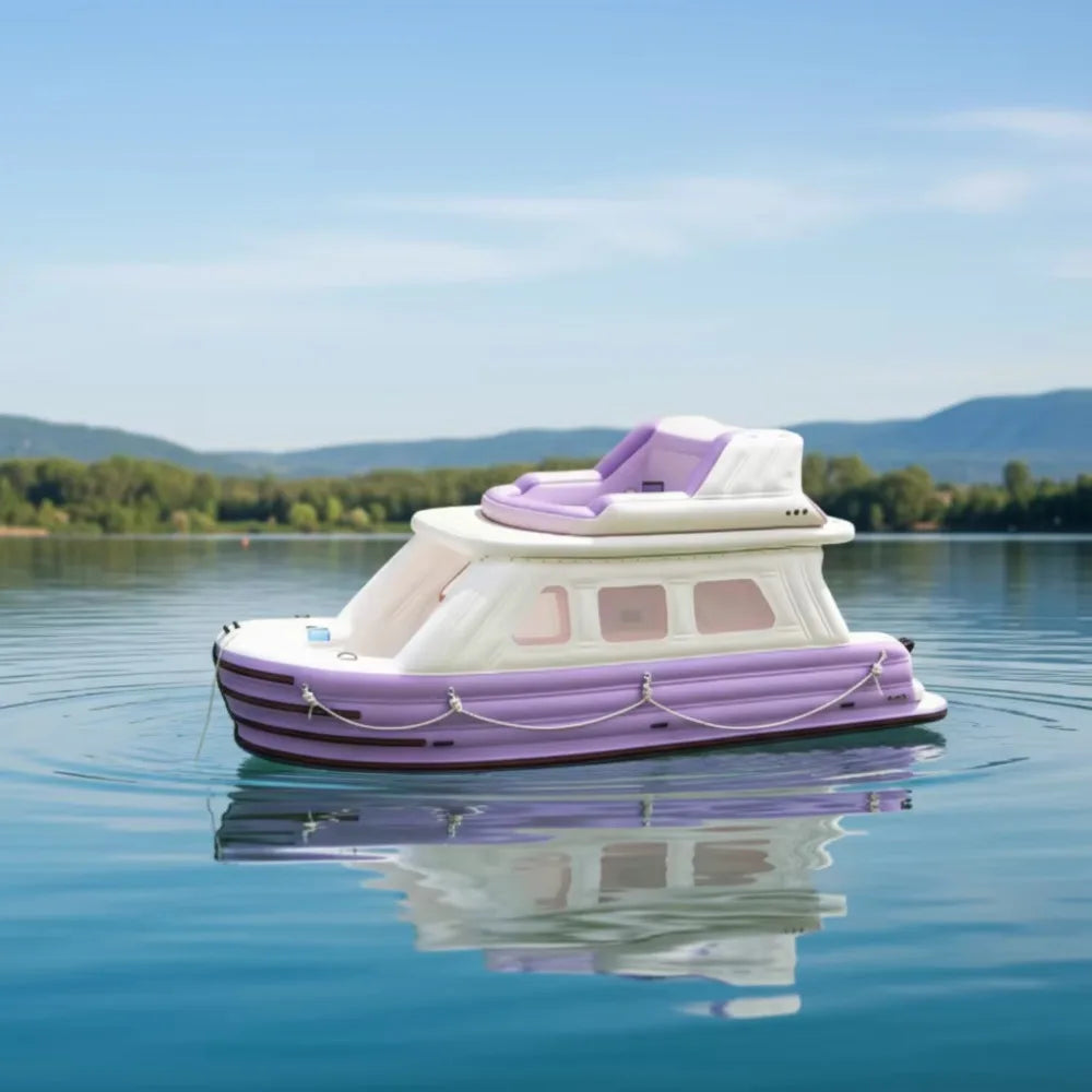 Plateforme Flottante Gonflable Fête Double Pont - vue arrière