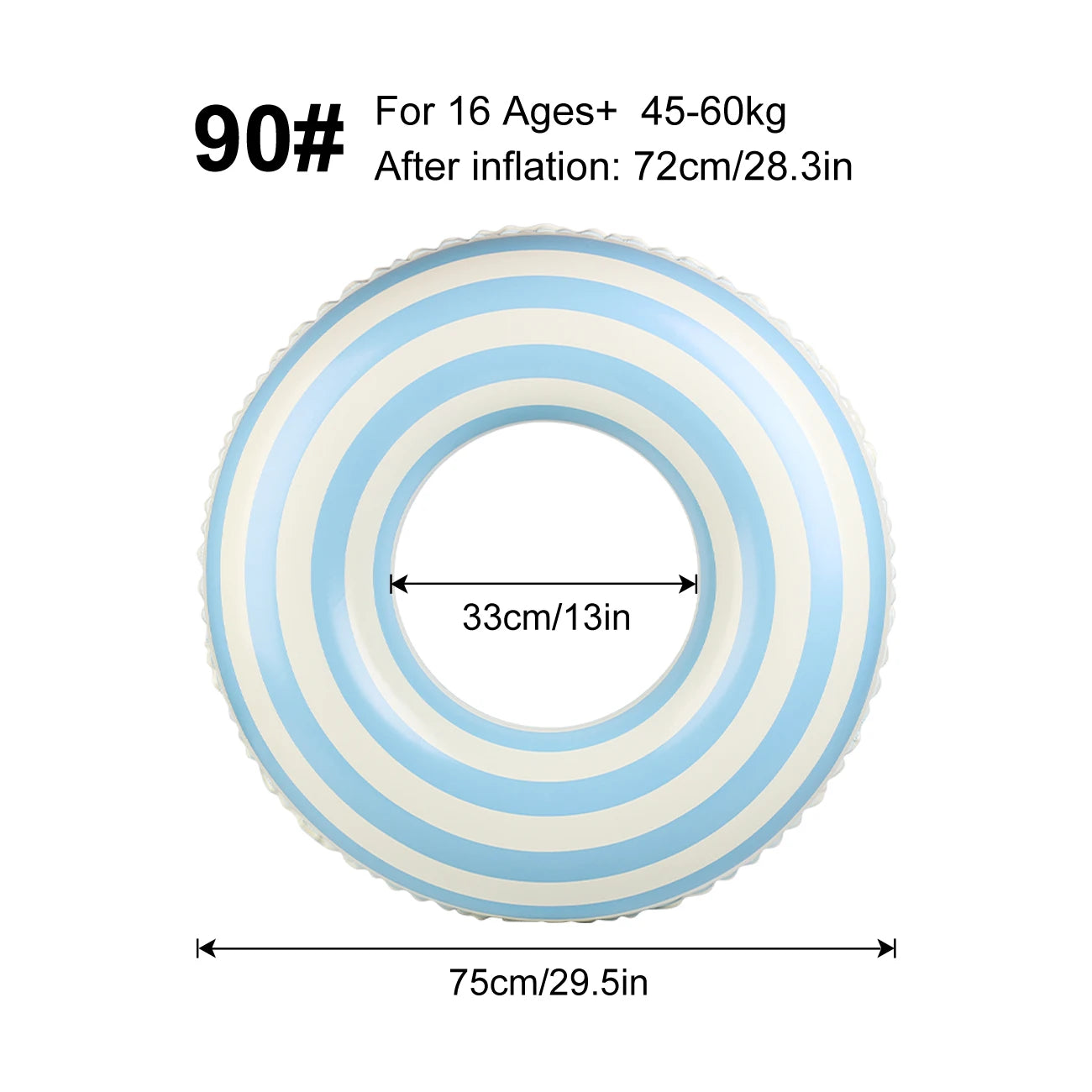 Inflatable Pool Float Ring for Adults and Children