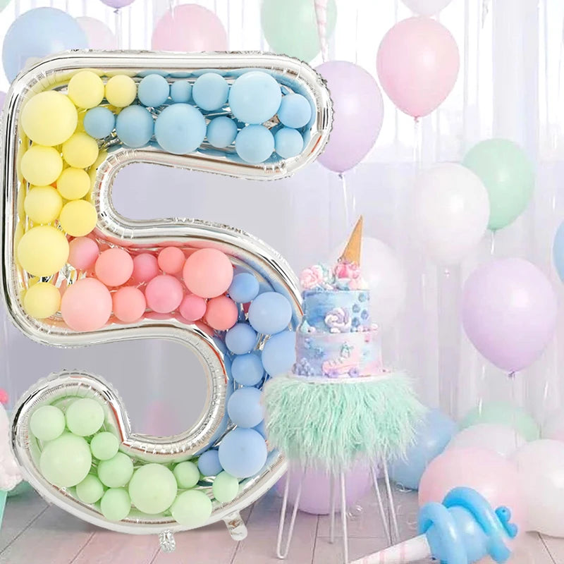 Ballon gonflable chiffre pour décoration d'anniversaire