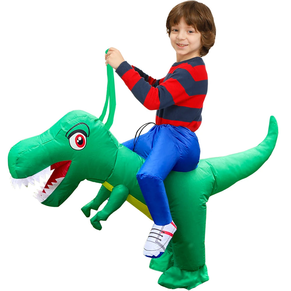 Costume gonflable dino enfant, polyester résistant
